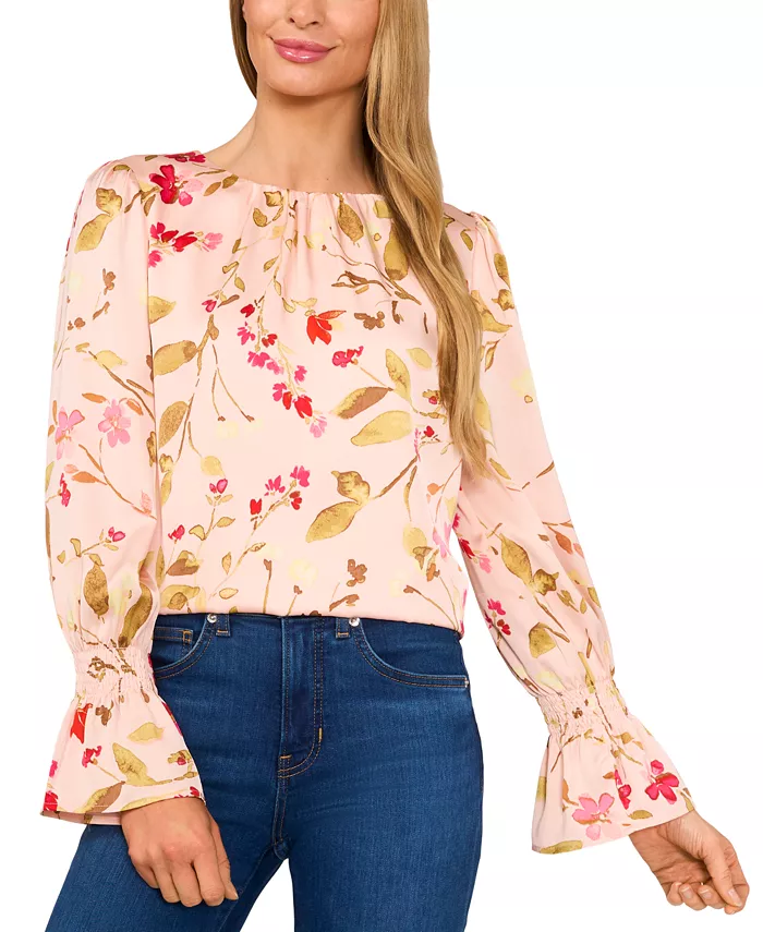 Женская блузка с принтом, длинными рукавами и манжетами со сборкой CeCe, оранжевый
Женская блузка с принтом, длинными рукавами и манжетами со сборкой CeCe, оранжевый