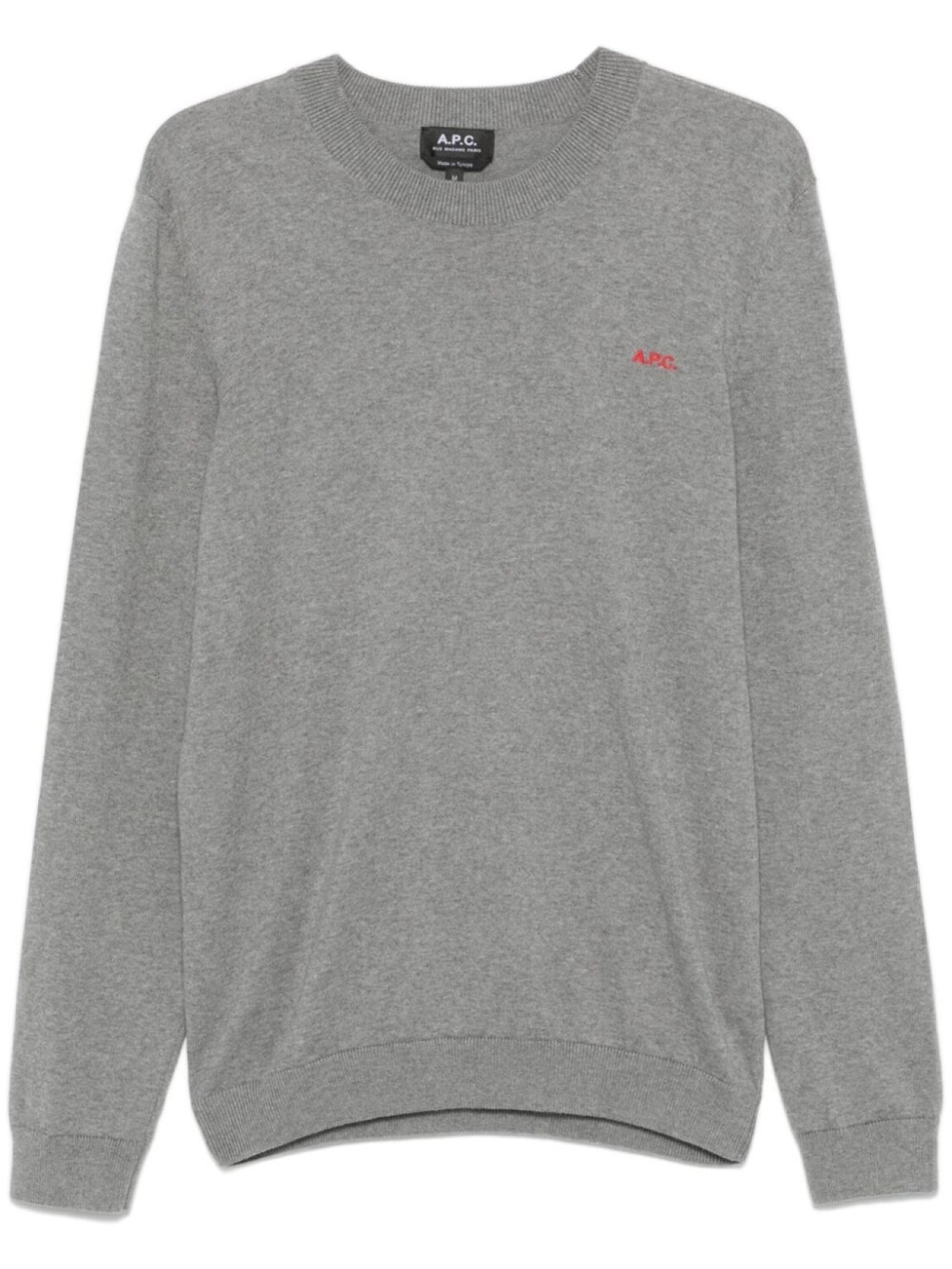 A.P.C. свитер с круглым вырезом, серый
A.P.C. свитер с круглым вырезом, серый