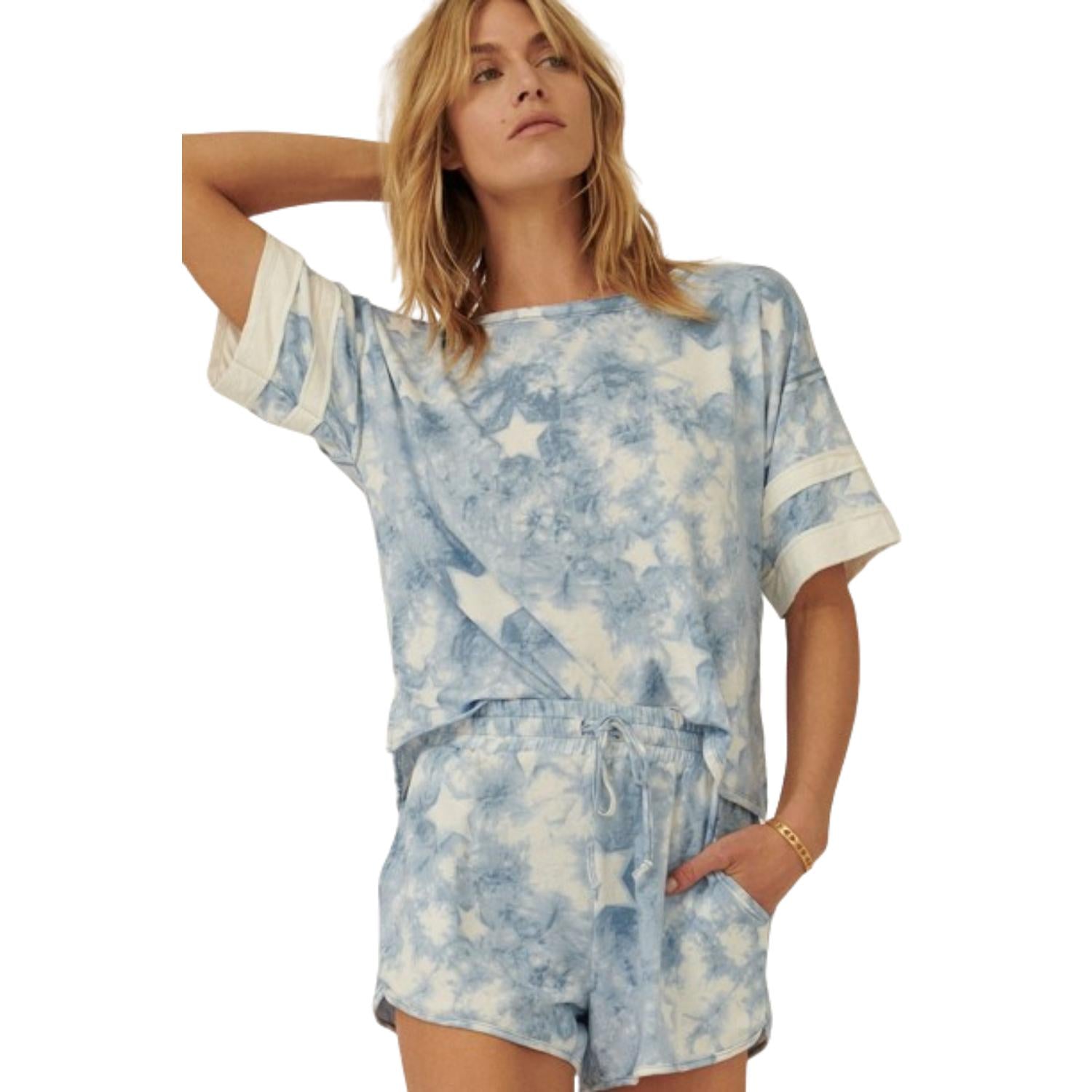 Вязаный топ с узором «тай-дай» со звездами FASHNZFAB, синий
Вязаный топ с узором «тай-дай» со звездами FASHNZFAB, синий