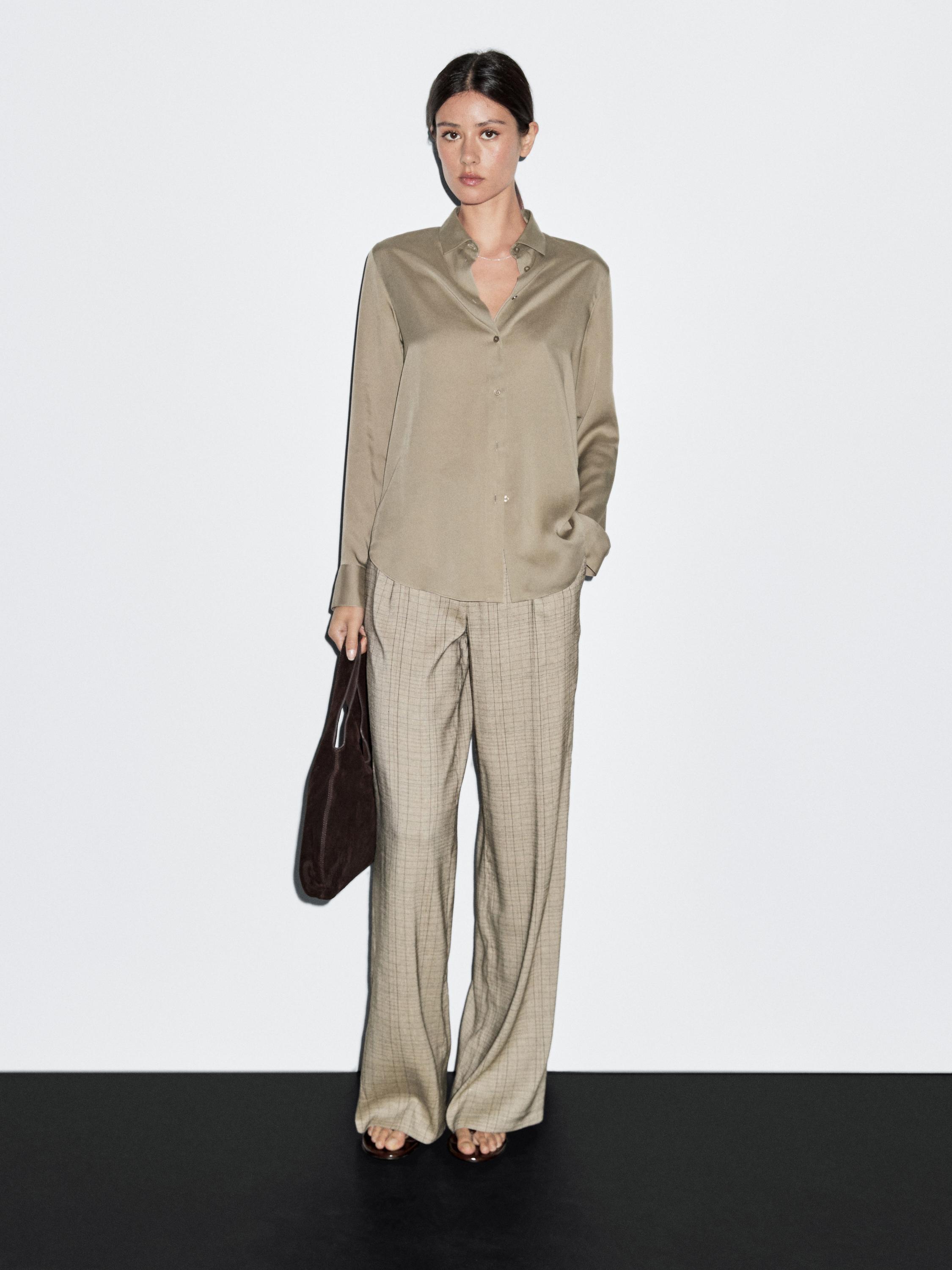 Рубашка свободного кроя с отложным воротником Massimo Dutti, охра
Рубашка свободного кроя с отложным воротником Massimo Dutti, охра