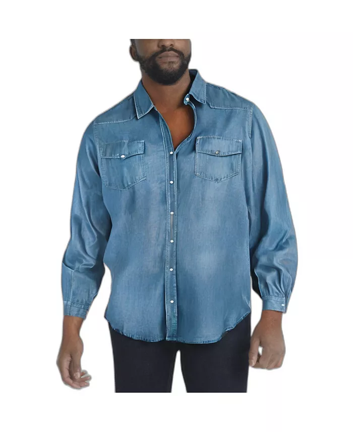 Мужская рубашка Western с застежкой на кнопках от KingSize Boulder Creek, синий
Мужская рубашка Western с застежкой на кнопках от KingSize Boulder Creek, синий