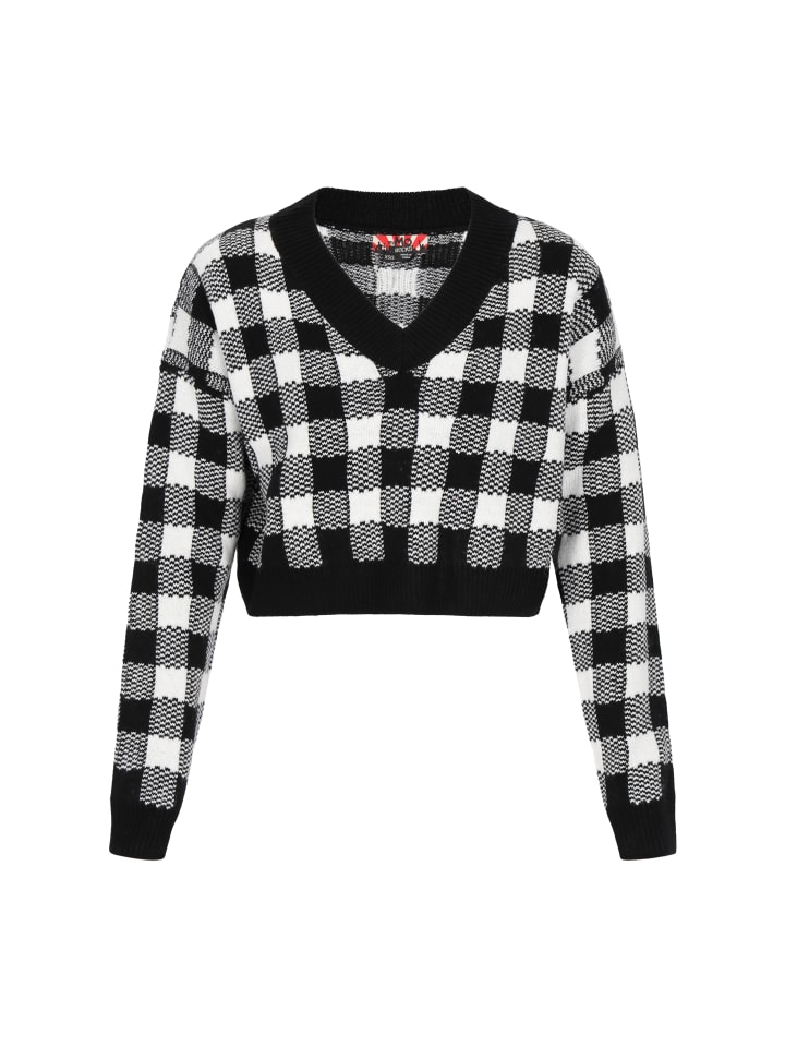 Женский свитер черно-белого цвета myMo ROCKS
Женский свитер черно-белого цвета myMo ROCKS