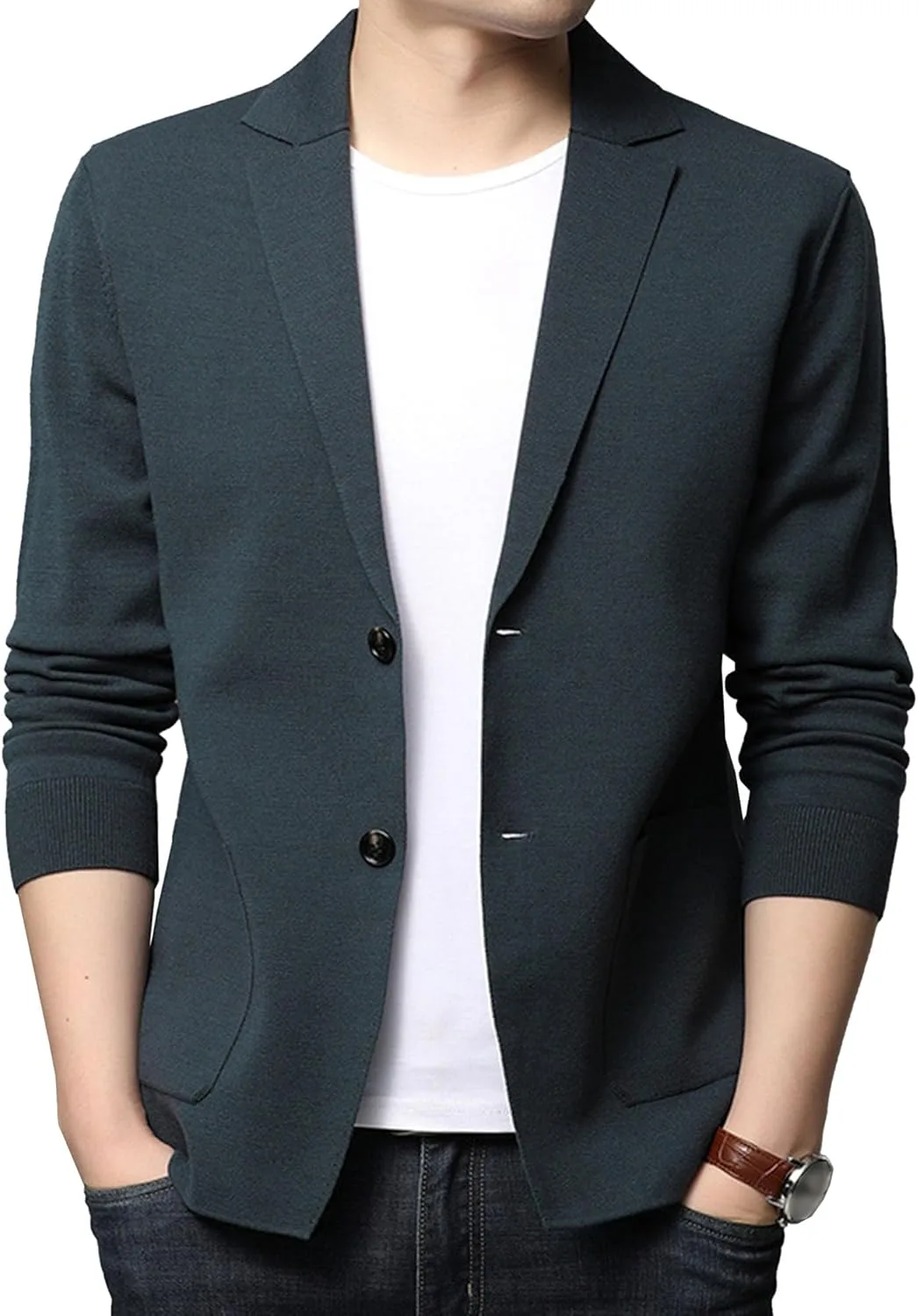 Мужской свитер из чистого хлопка с кабельной вязкой, карманом и пуговицами
Мужской свитер из чистого хлопка с кабельной вязкой, карманом и пуговицами