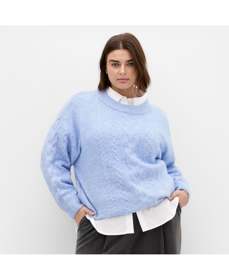 Вязаный джемпер Claudia больших размеров CITY CHIC, Sky blue
Вязаный джемпер Claudia больших размеров CITY CHIC, Sky blue