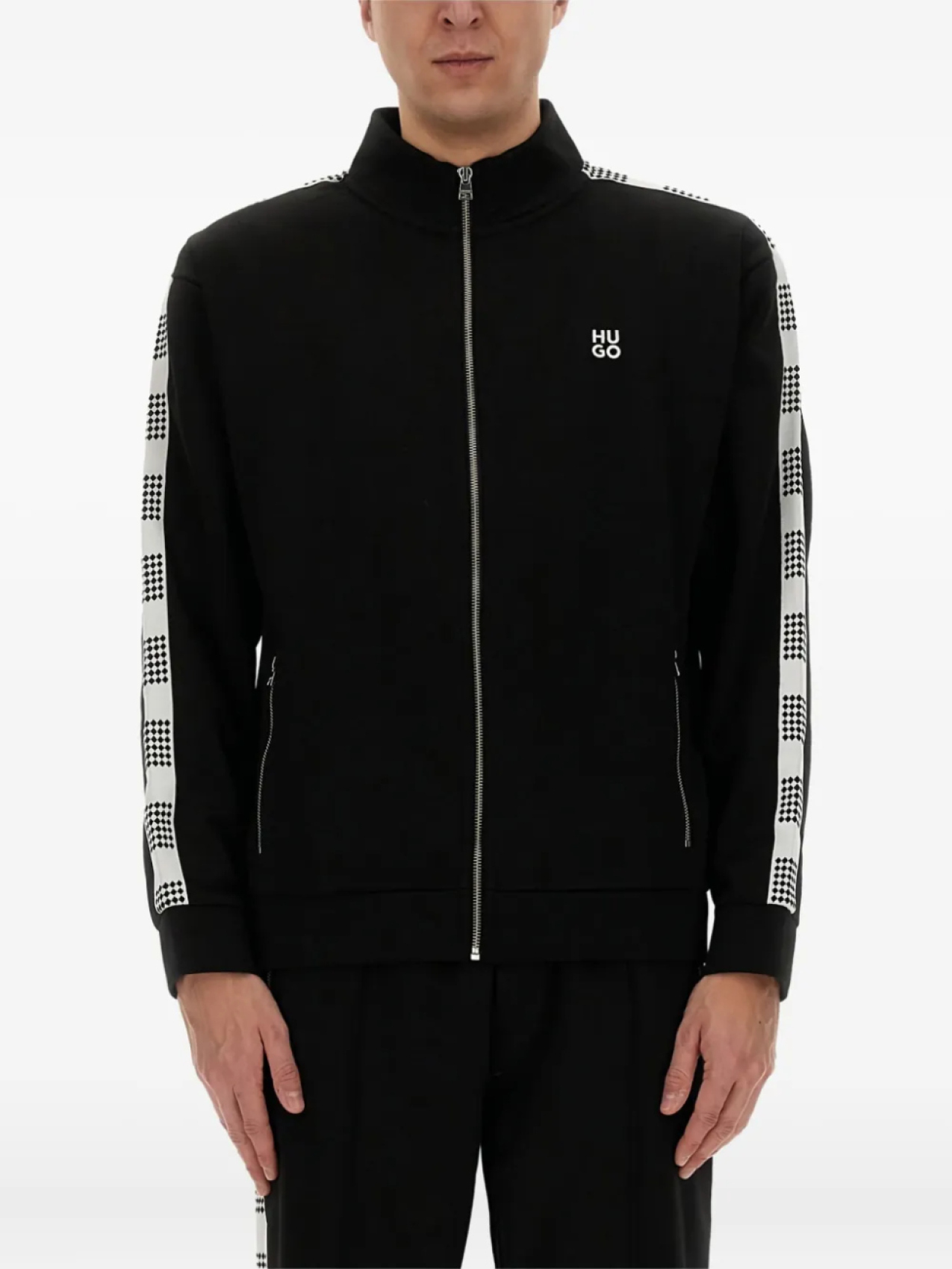 Куртка с застежкой-молнией из панелей HUGO, черный
Куртка с застежкой-молнией из панелей HUGO, черный