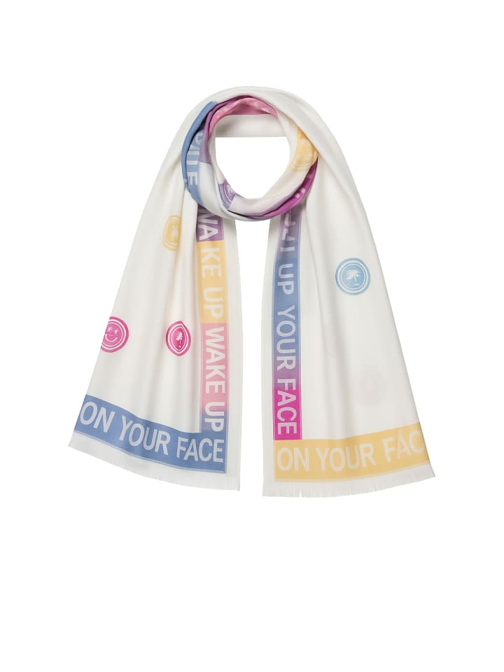 Шарф с рисунком Смайлик-звезда белого цвета Faera
Шарф с рисунком Смайлик-звезда белого цвета Faera