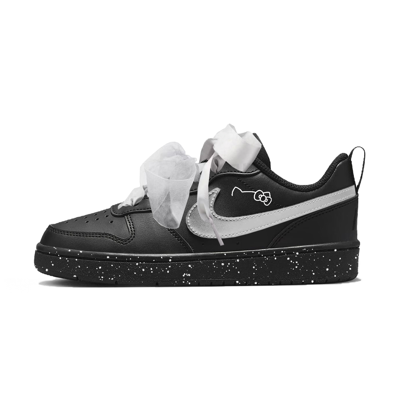 Nike Court Borough Mysterious Veil Slip Resistant Abrasion Resistant Low top Kids' Skateboarding Shoes Black Silver
Nike Court Borough Mysterious Veil Slip Resistant Abrasion Resistant Low top Kids' Skateboarding Shoes Black Silver