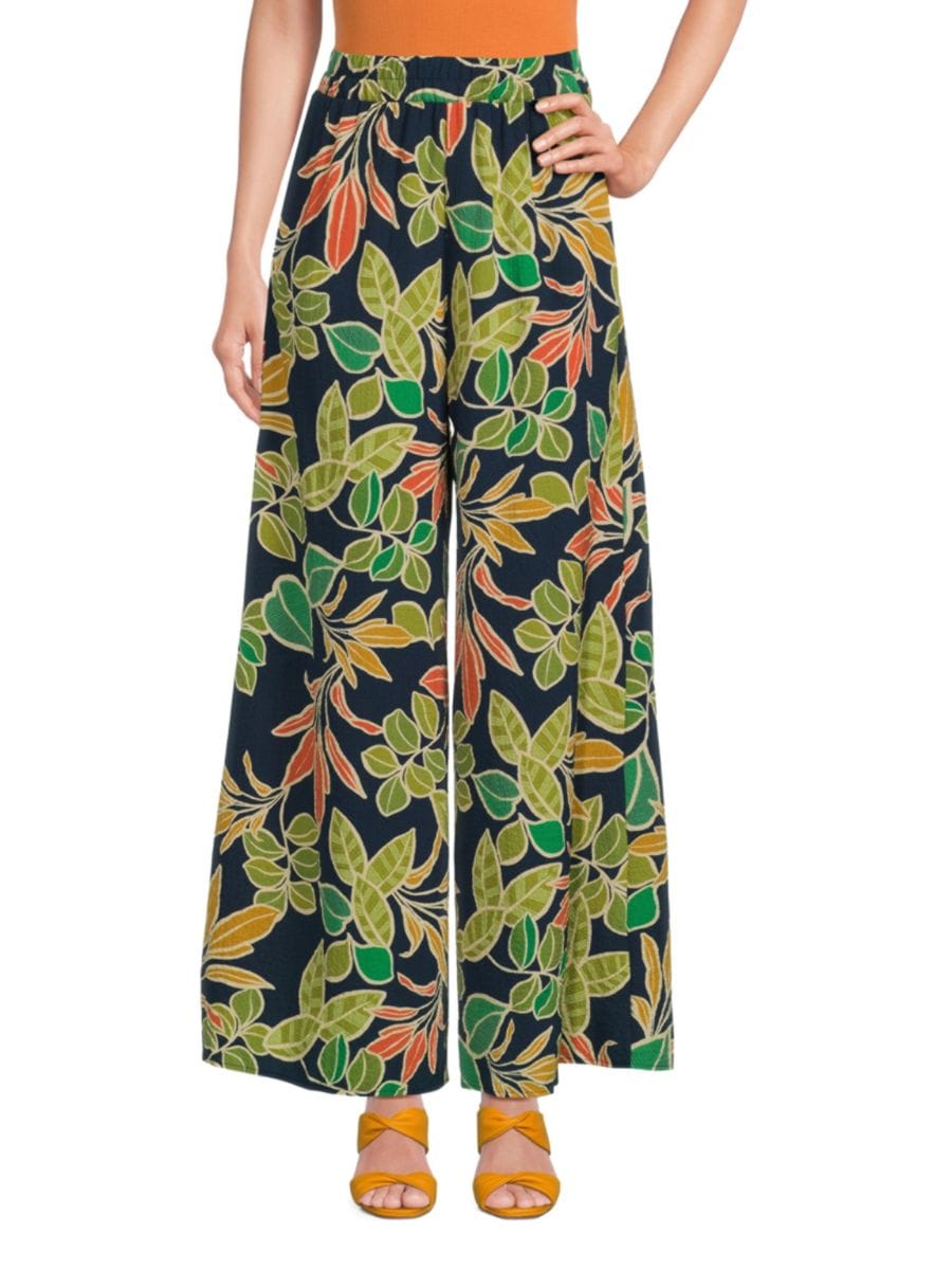 Широкие брюки с анималистичным принтом Renee C., темно-синий 
Широкие брюки с анималистичным принтом Renee C., темно-синий