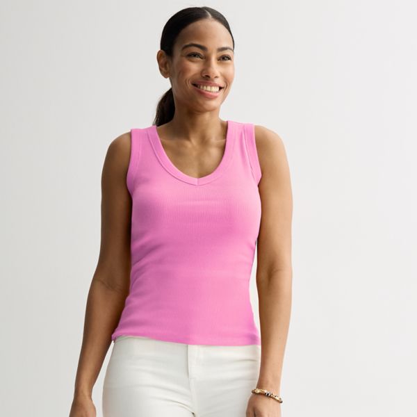 Женская майка в рубчик с V-образным вырезом Sonoma Goods For Life, цвет pink sandal
Женская майка в рубчик с V-образным вырезом Sonoma Goods For Life, цвет pink sandal