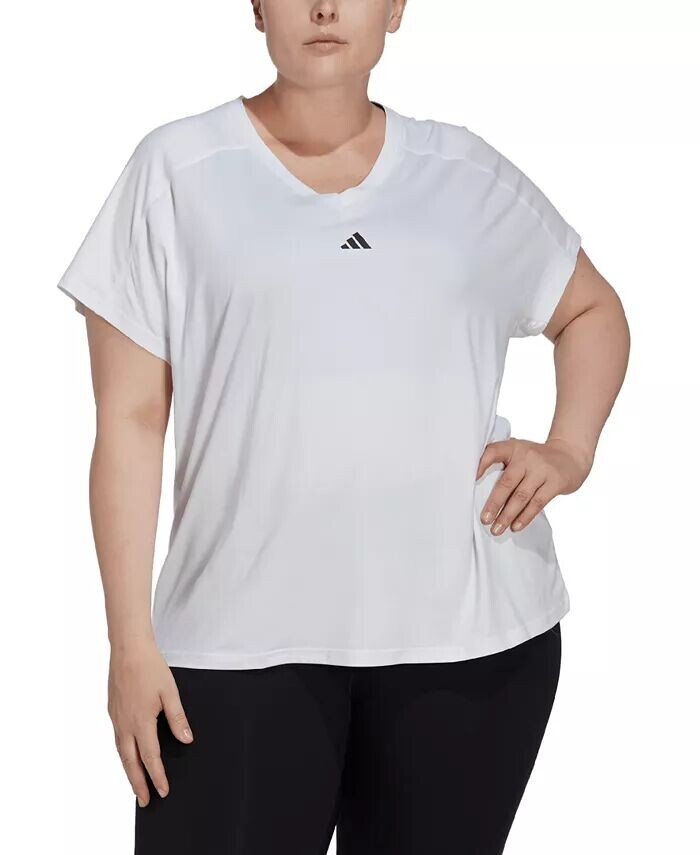 Футболка Train Essentials Plus Size с V-образным вырезом и короткими рукавами adidas, белый
Футболка Train Essentials Plus Size с V-образным вырезом и короткими рукавами adidas, белый