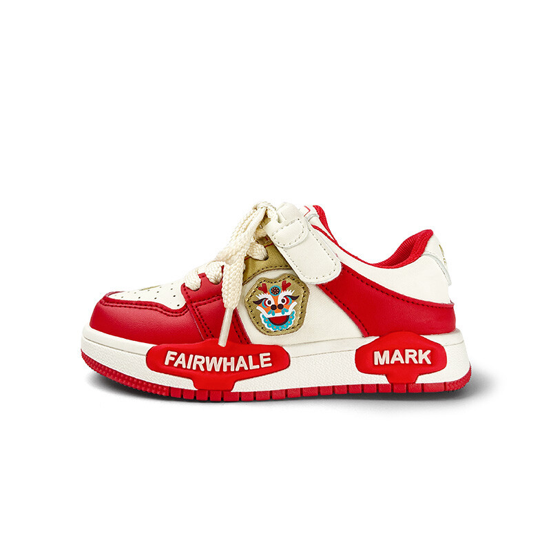 Детские кроссовки для скейтбординга Kids Low-top Red Fairwhale, красный 
Детские кроссовки для скейтбординга Kids Low-top Red Fairwhale, красный