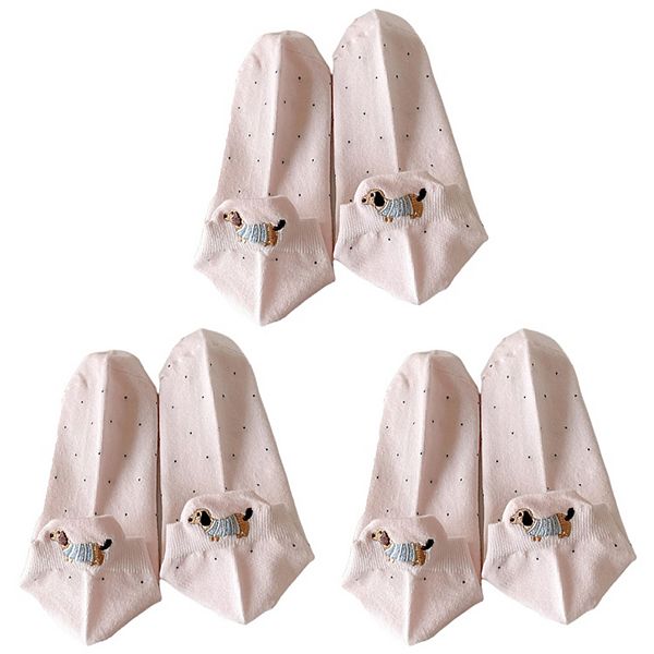 Женские носки-невидимки с вышивкой в виде собаки, 3 пары, мягкая вязка, низкий вырез Anna-Kaci, Pink
Женские носки-невидимки с вышивкой в виде собаки, 3 пары, мягкая вязка, низкий вырез Anna-Kaci, Pink