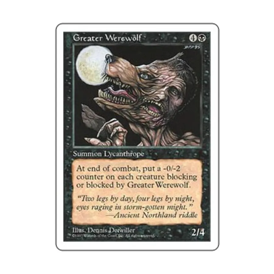 CCG Большой оборотень (U), MTG - 5th Edition
CCG Большой оборотень (U), MTG - 5th Edition