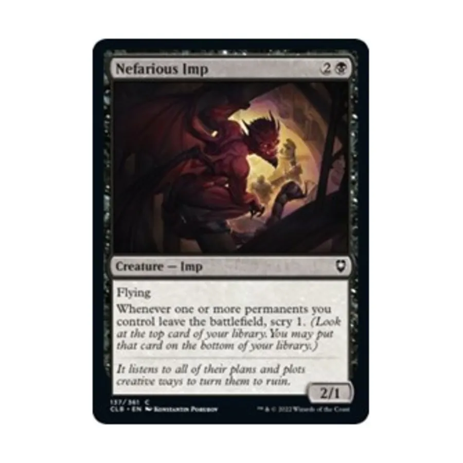 CCG Гнусный бес (C) (фольга), MTG - Commander Legends - Battle for Baldur's Gate
CCG Гнусный бес (C) (фольга), MTG - Commander Legends - Battle for Baldur's Gate