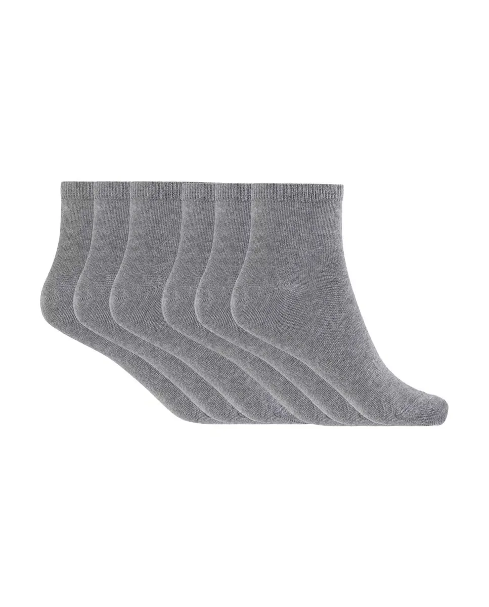 В упаковке 6 пар однотонных хлопковых женских носков Basix Punto Blanco, серый
В упаковке 6 пар однотонных хлопковых женских носков Basix Punto Blanco, серый