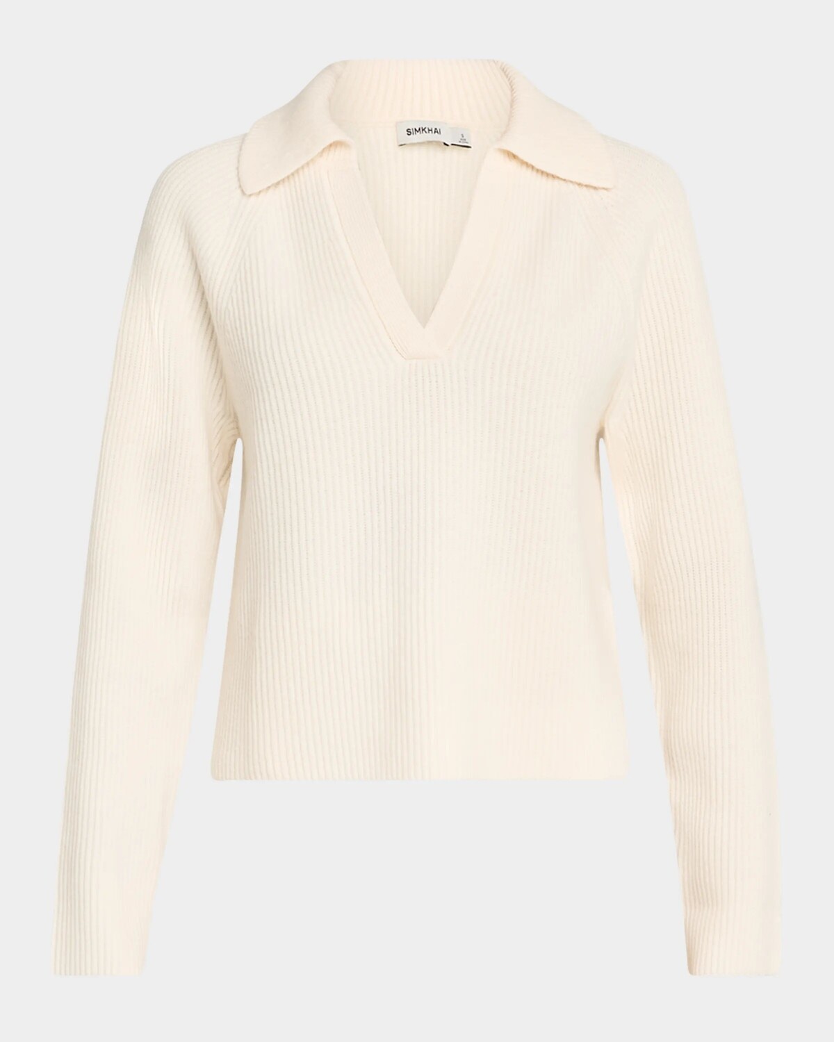 Свитер-поло Lopez из шерсти и кашемира Simkhai, слоновая кость
Свитер-поло Lopez из шерсти и кашемира Simkhai, слоновая кость