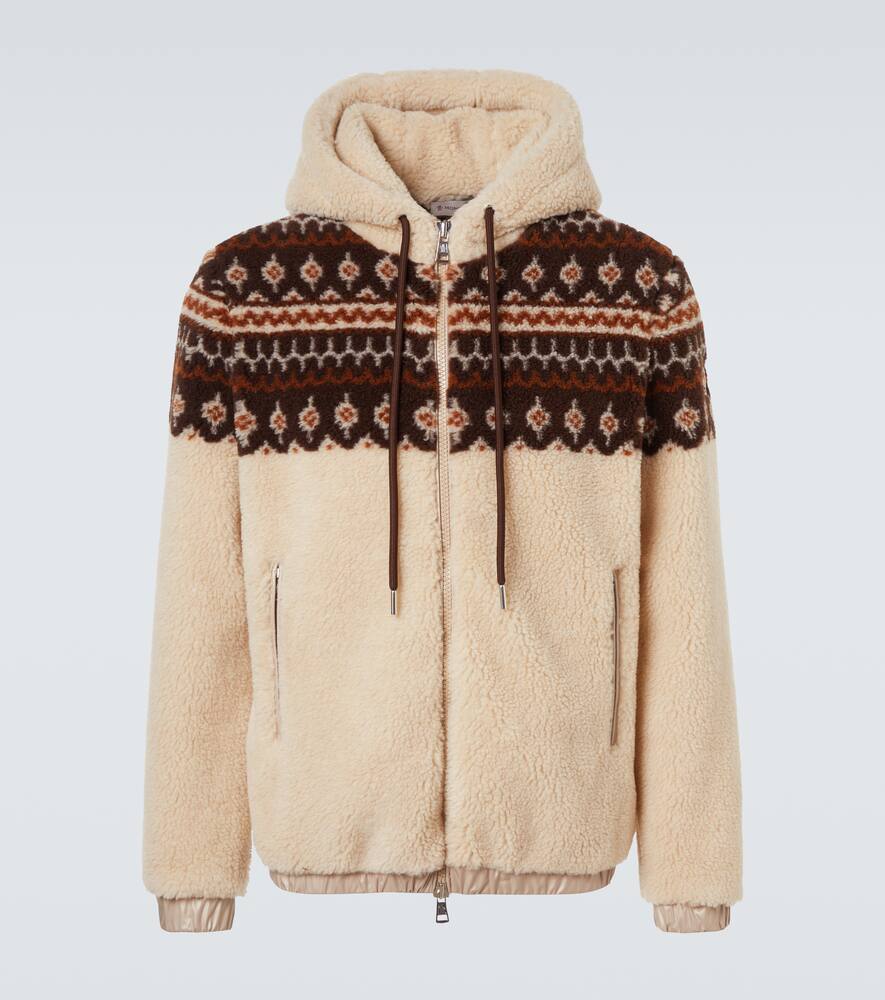 Джаккардовый худи с молнией Moncler, Beige
Джаккардовый худи с молнией Moncler, Beige