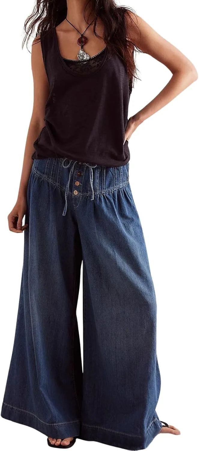 Женские джинсы loveimgs Y2k с плиссировкой, эластичным поясом и широкими штанинами
Женские джинсы loveimgs Y2k с плиссировкой, эластичным поясом и широкими штанинами