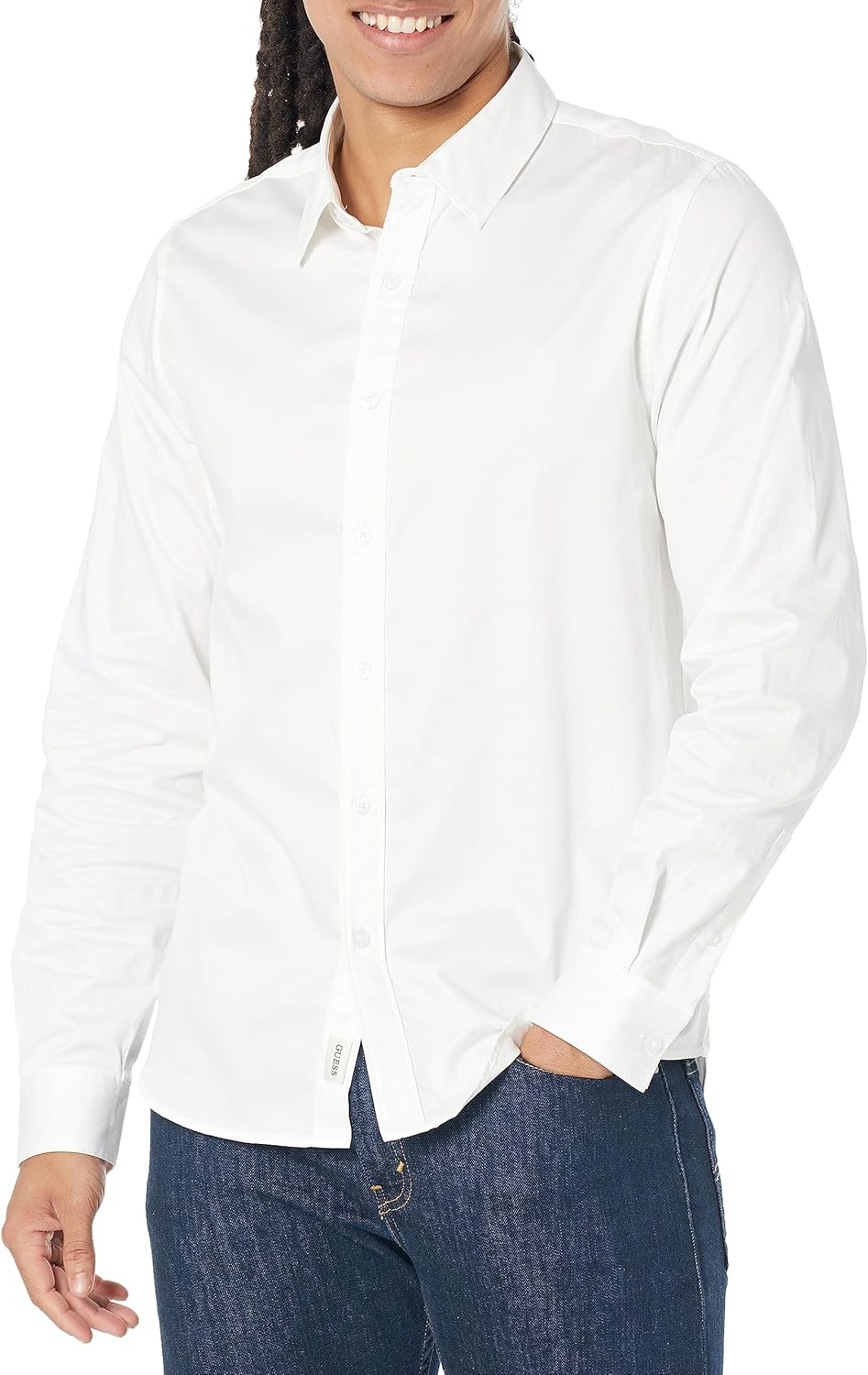 Мужская рубашка с длинным рукавом Luxe Stretch GUESS, Pure White
Мужская рубашка с длинным рукавом Luxe Stretch GUESS, Pure White