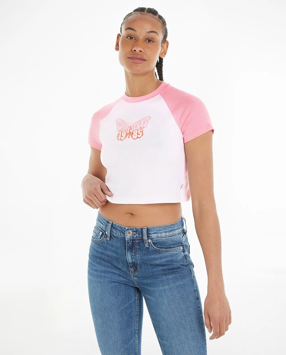 Женская укороченная футболка с короткими рукавами Tommy Jeans, мультиколор
Женская укороченная футболка с короткими рукавами Tommy Jeans, мультиколор