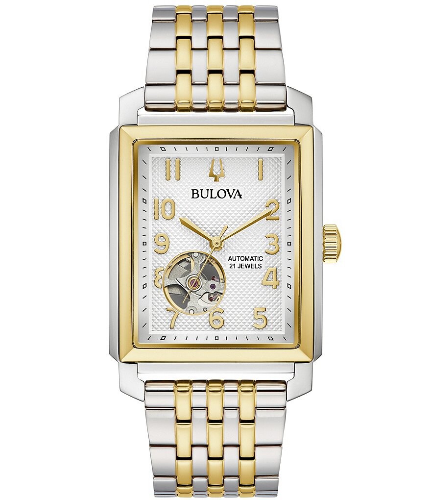 Мужские механические часы Bulova из коллекции Sutton с двухцветным ремешком, мультиколор
Мужские механические часы Bulova из коллекции Sutton с двухцветным ремешком, мультиколор