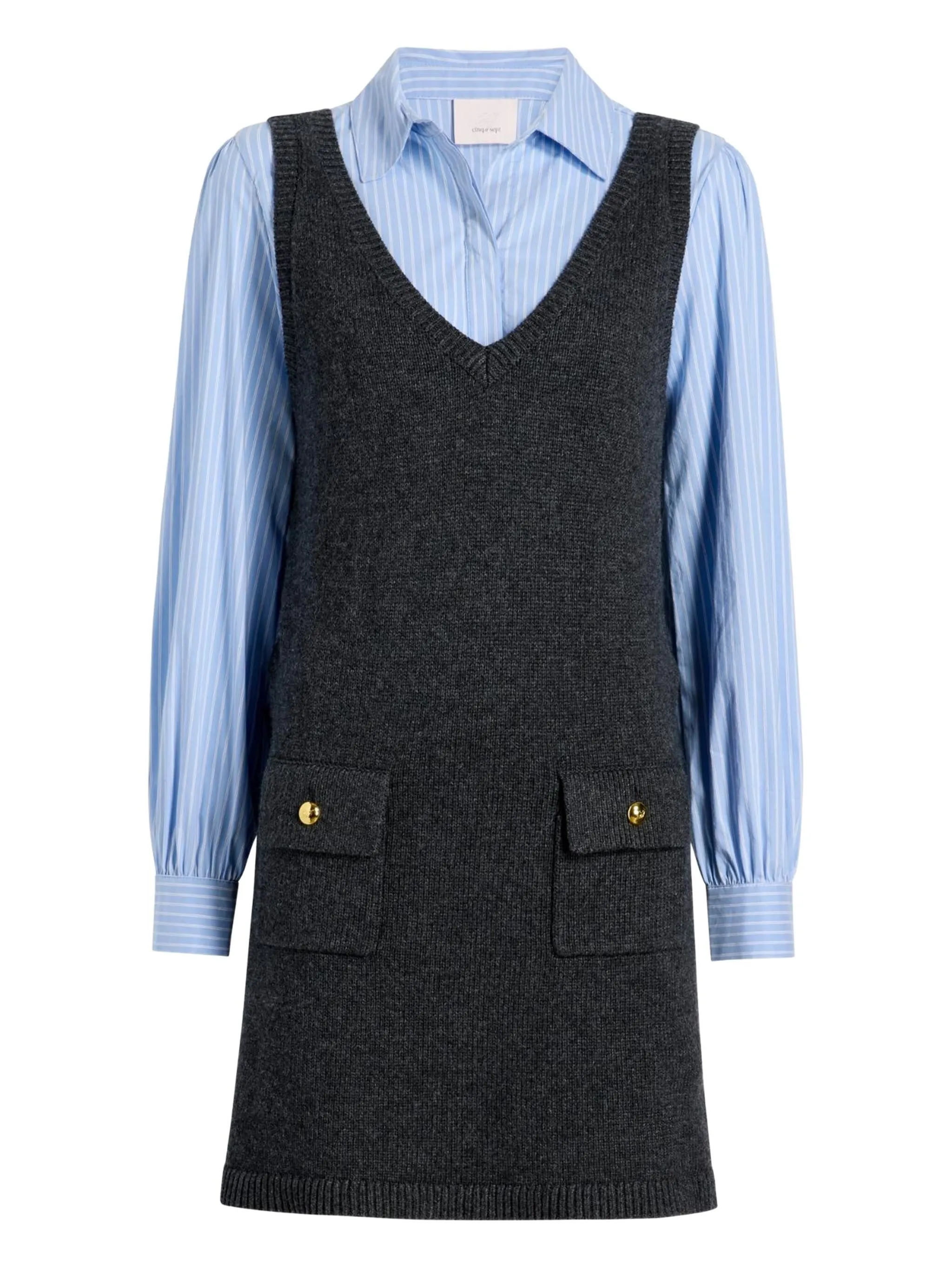 Платье мини Vivianne с карманом Cinq A Sept, серый
Платье мини Vivianne с карманом Cinq A Sept, серый