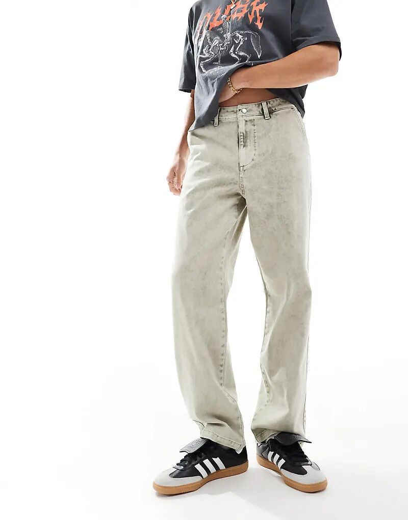 Брюки прямого кроя светло-серого цвета ASOS DESIGN
Брюки прямого кроя светло-серого цвета ASOS DESIGN