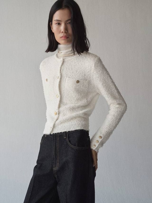 Твидовый пиджак на пуговицах от антонии джуэл Mango, экрю
Твидовый пиджак на пуговицах от антонии джуэл Mango, экрю