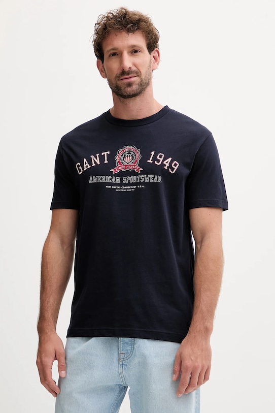 Хлопковая футболка Gant, темно-синий
Хлопковая футболка Gant, темно-синий