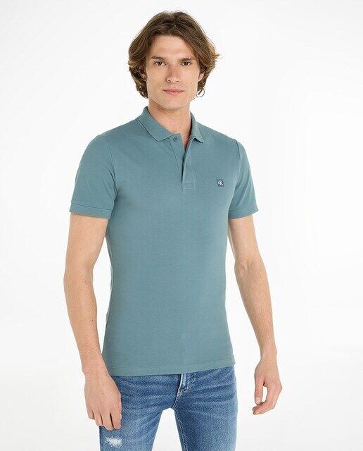 Мужская тонкая хлопковая рубашка-поло с короткими рукавами Calvin Klein Jeans, синий
Мужская тонкая хлопковая рубашка-поло с короткими рукавами Calvin Klein Jeans, синий