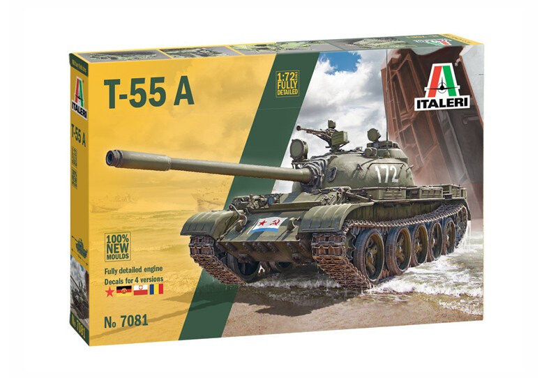 Italeri, Средний танк Т-55А (версия PL), Модельный комплект, 12+
Italeri, Средний танк Т-55А (версия PL), Модельный комплект, 12+