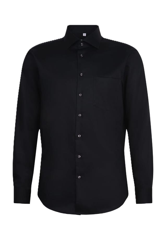 Рубашка делового покроя с длинным рукавом и воротником-стойкой Seidensticker, черный
Рубашка делового покроя с длинным рукавом и воротником-стойкой Seidensticker, черный