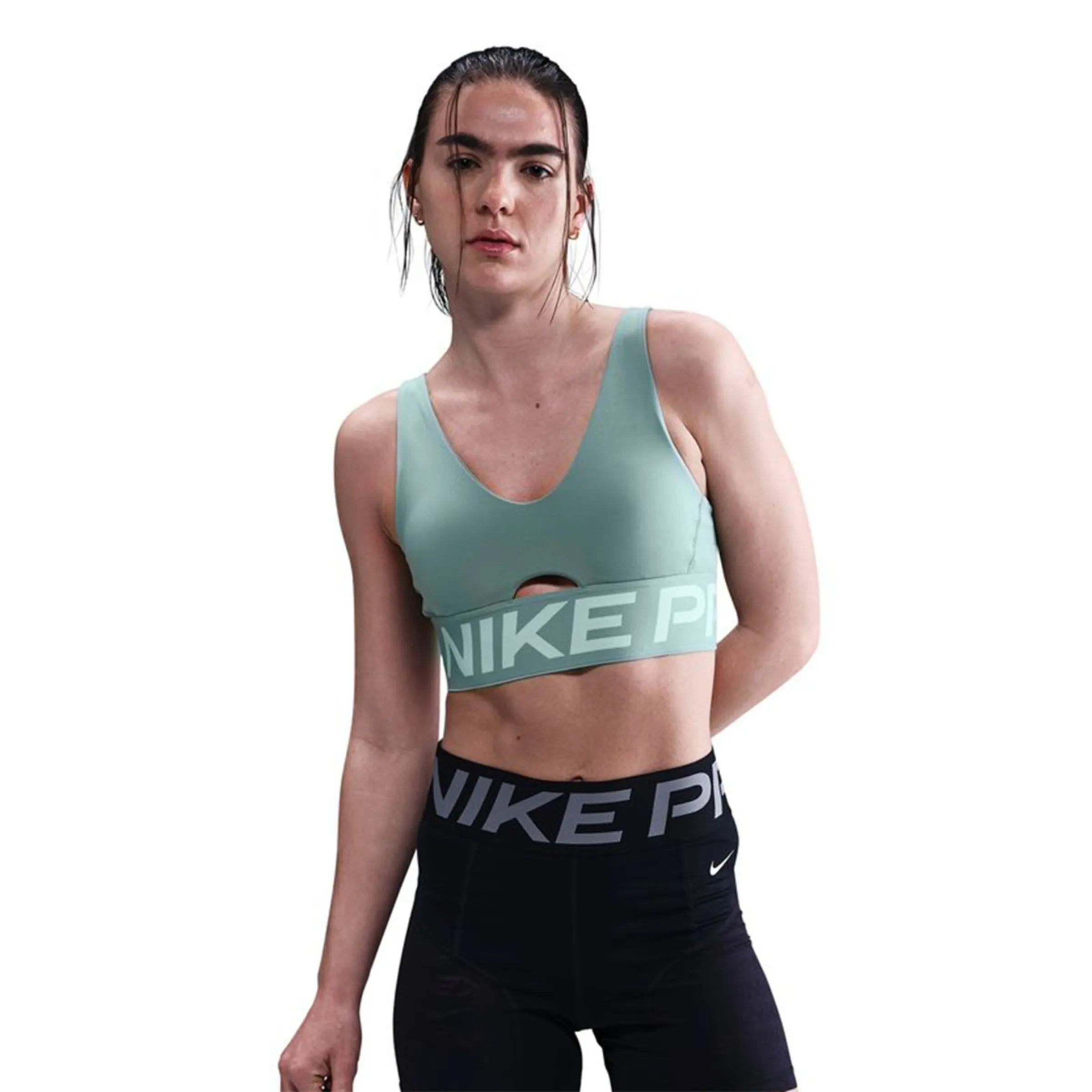 Женский топ Pro Indy Plunge Nike, синий
Женский топ Pro Indy Plunge Nike, синий