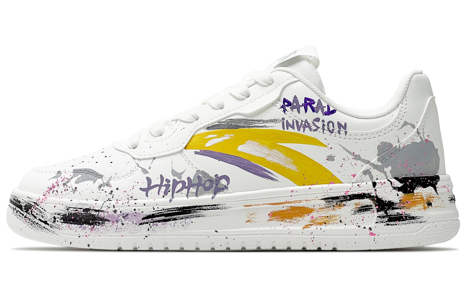 Антискользящие и износостойкие легкие низкие кеды для скейтбординга мужские бело-желто-фиолетовые Anta Life Collection
Антискользящие и износостойкие легкие низкие кеды для скейтбординга мужские бело-желто-фиолетовые Anta Life Collection