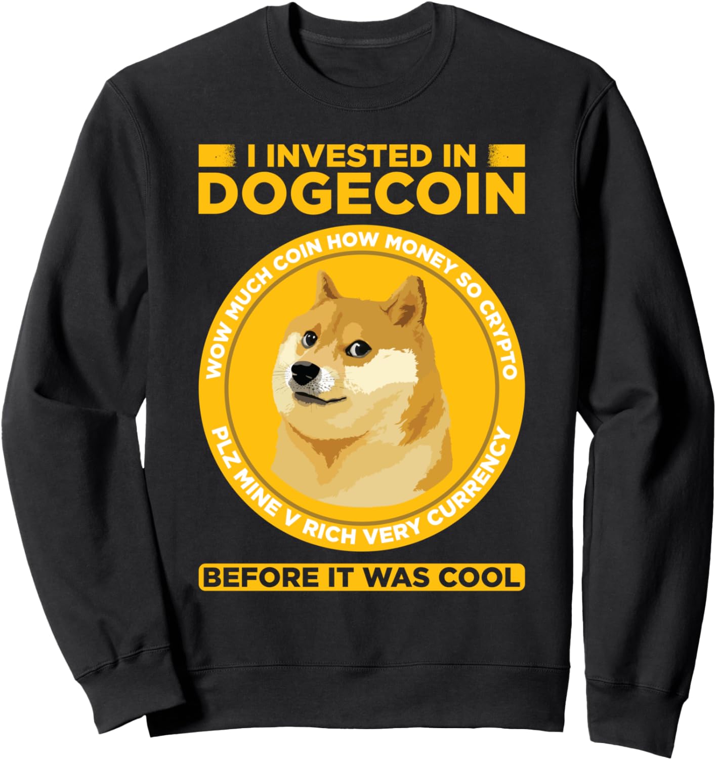 Я уже инвестировал в Doggie Coin раньше. Забавная толстовка с криптовалютным юмором Dogecoin Crypto Doge Vibes, черный
Я уже инвестировал в Doggie Coin раньше. Забавная толстовка с криптовалютным юмором Dogecoin Crypto Doge Vibes, черный