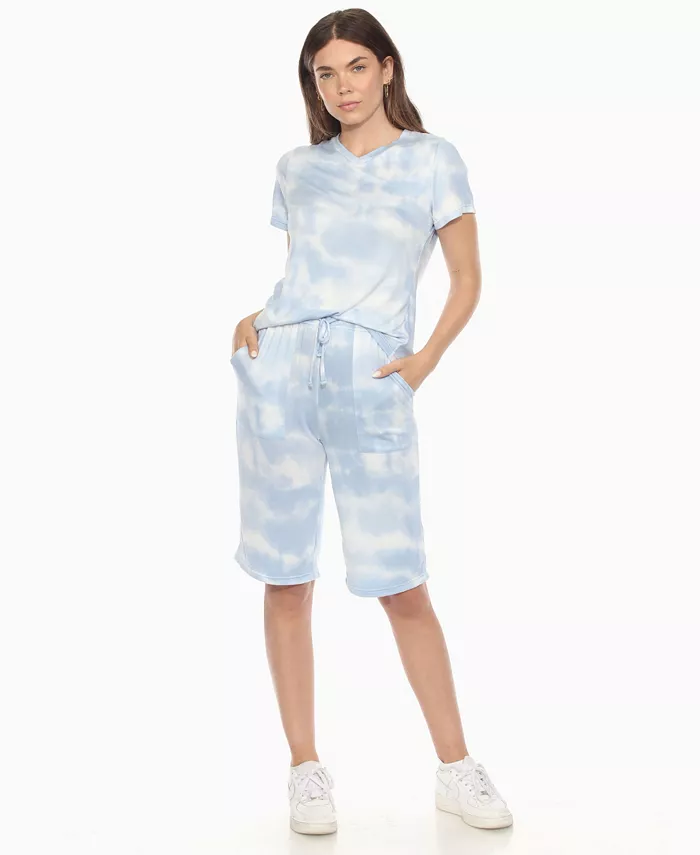 Женский комплект с коротким рукавом и капри для дома White Mark, синий
Женский комплект с коротким рукавом и капри для дома White Mark, синий