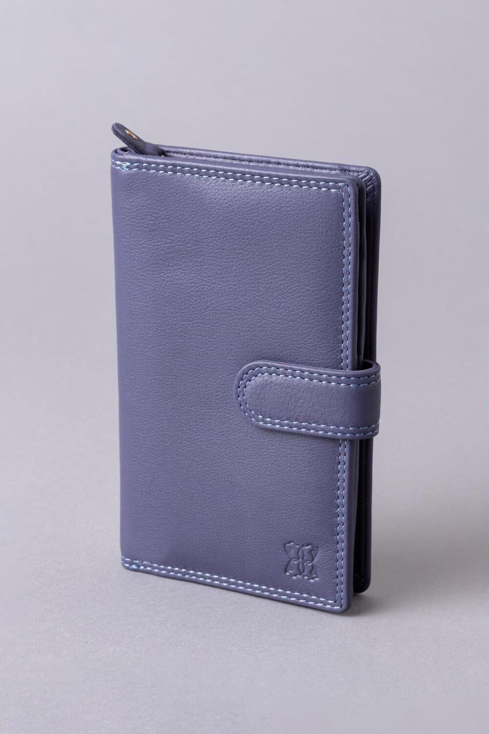 Средний кожаный кошелек с вкладками Lakeland Leather, фиолетовый 
Средний кожаный кошелек с вкладками Lakeland Leather, фиолетовый