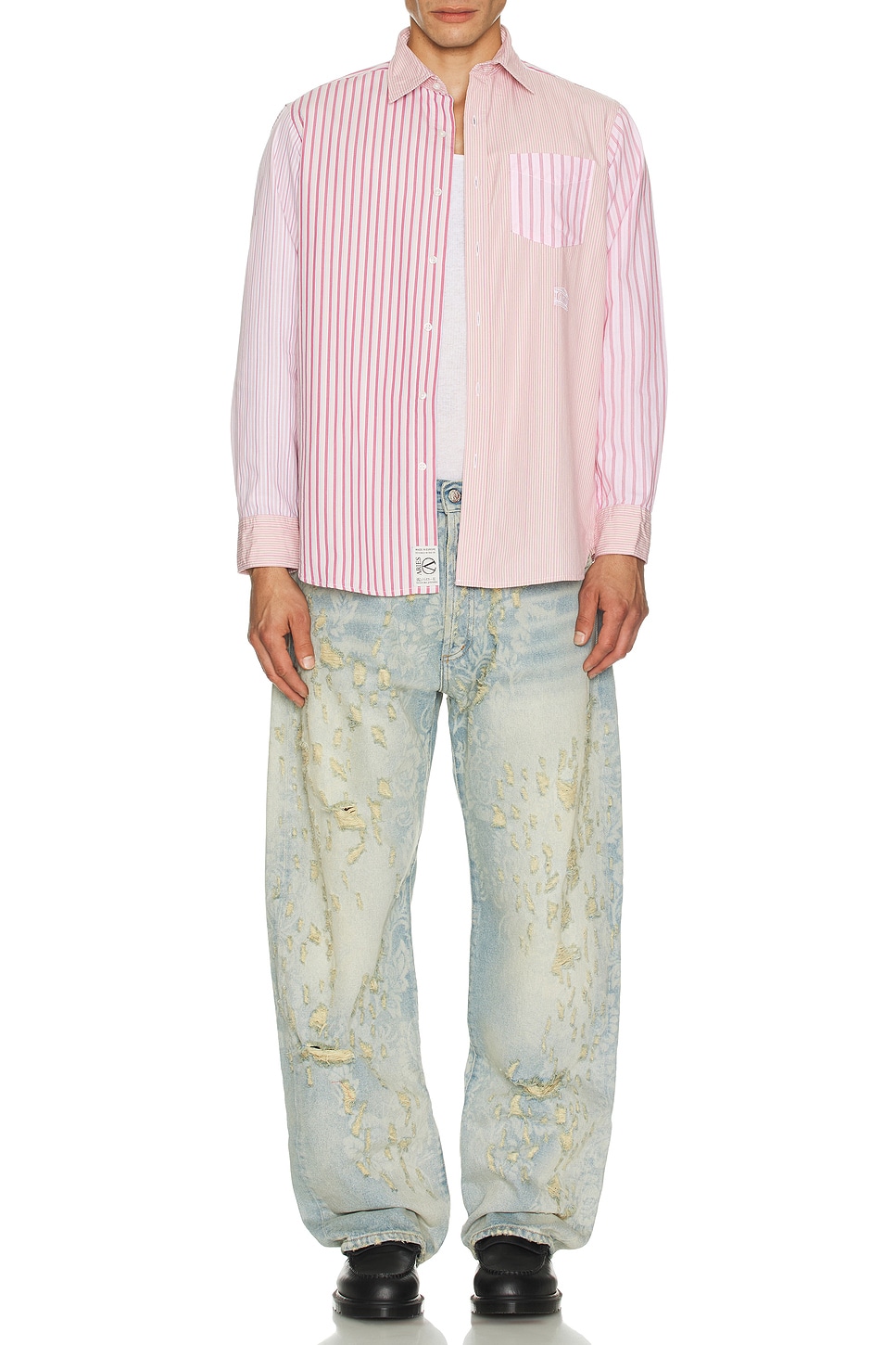 Рубашка с длинным рукавом в стиле пэчворк Aries, Pink
Рубашка с длинным рукавом в стиле пэчворк Aries, Pink