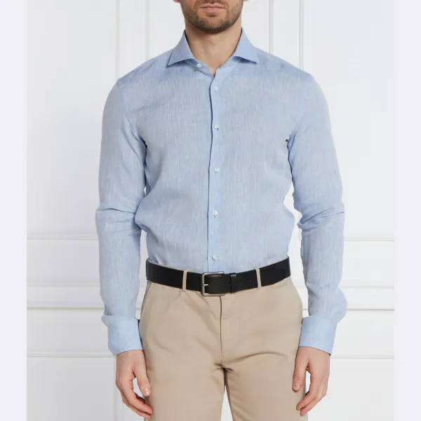 Льняная рубашка узкого кроя h-hank Boss, синий
Льняная рубашка узкого кроя h-hank Boss, синий