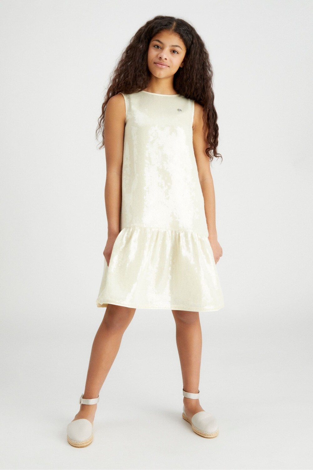 Праздничное платье с баской и пайетками Calvin Klein Jeans, желтый
Праздничное платье с баской и пайетками Calvin Klein Jeans, желтый