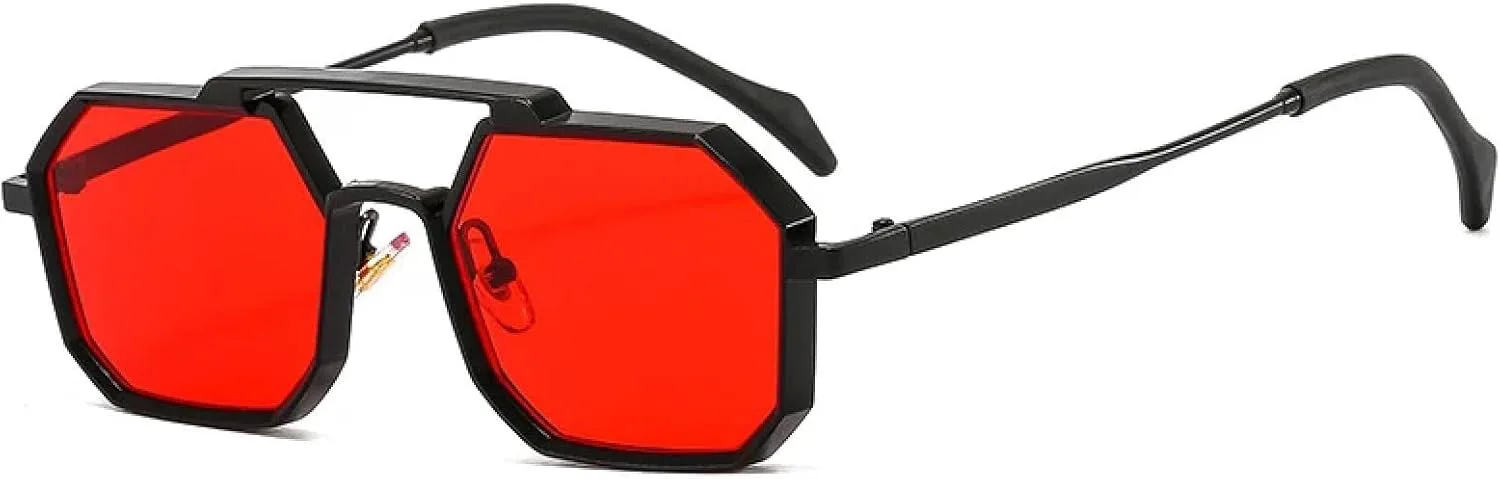 Ретро-металлические панк-солнцезащитные очки Polygon для женщин, модные, с прозрачными линзами, защита от УФ-излучения UV400, для мужчин TVTBBVV, Black Red
Ретро-металлические панк-солнцезащитные очки Polygon для женщин, модные, с прозрачными линзами, защита от УФ-излучения UV400, для мужчин TVTBBVV, Black Red