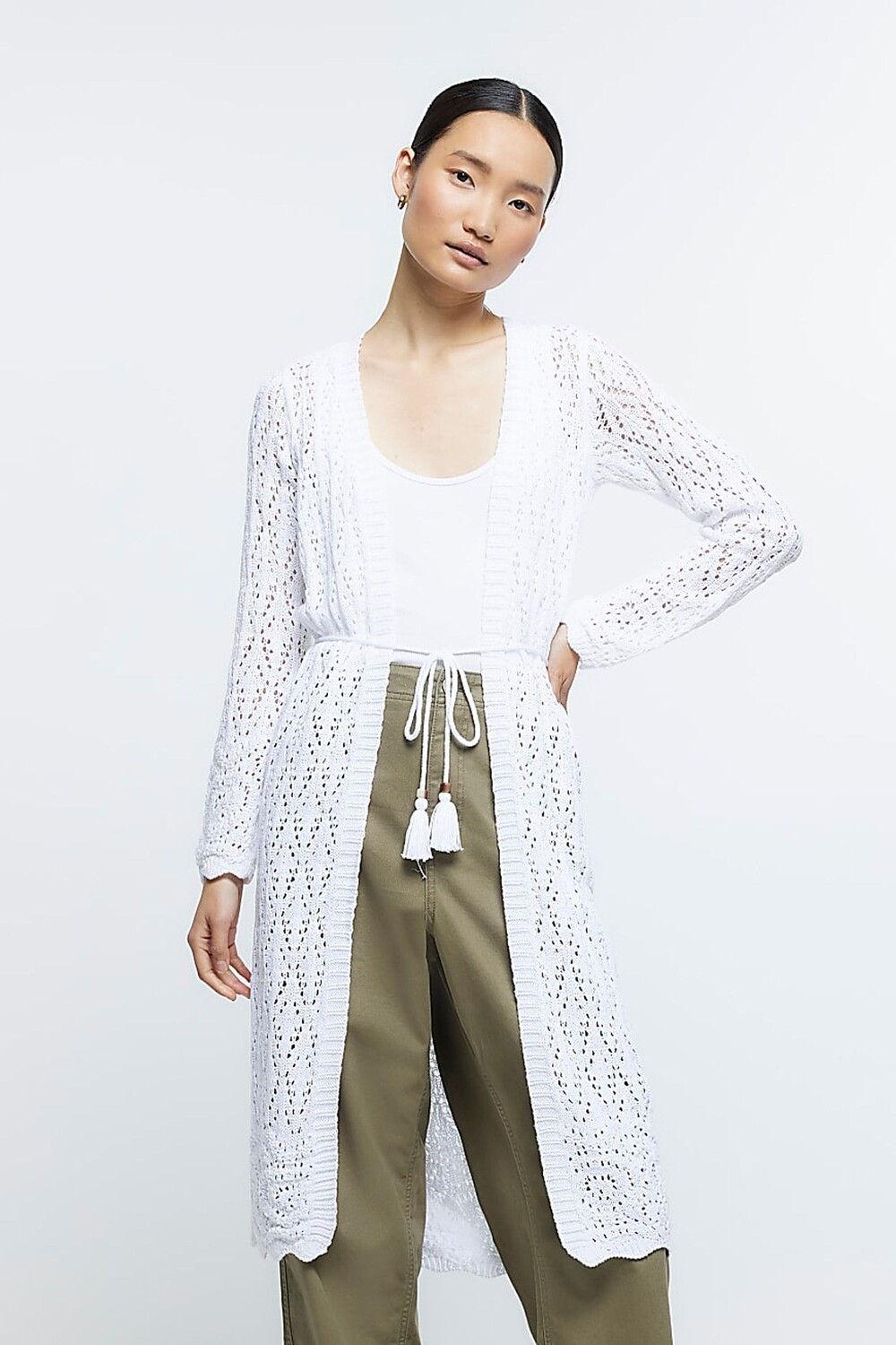 Кардиган макси крючком River Island, белый
Кардиган макси крючком River Island, белый