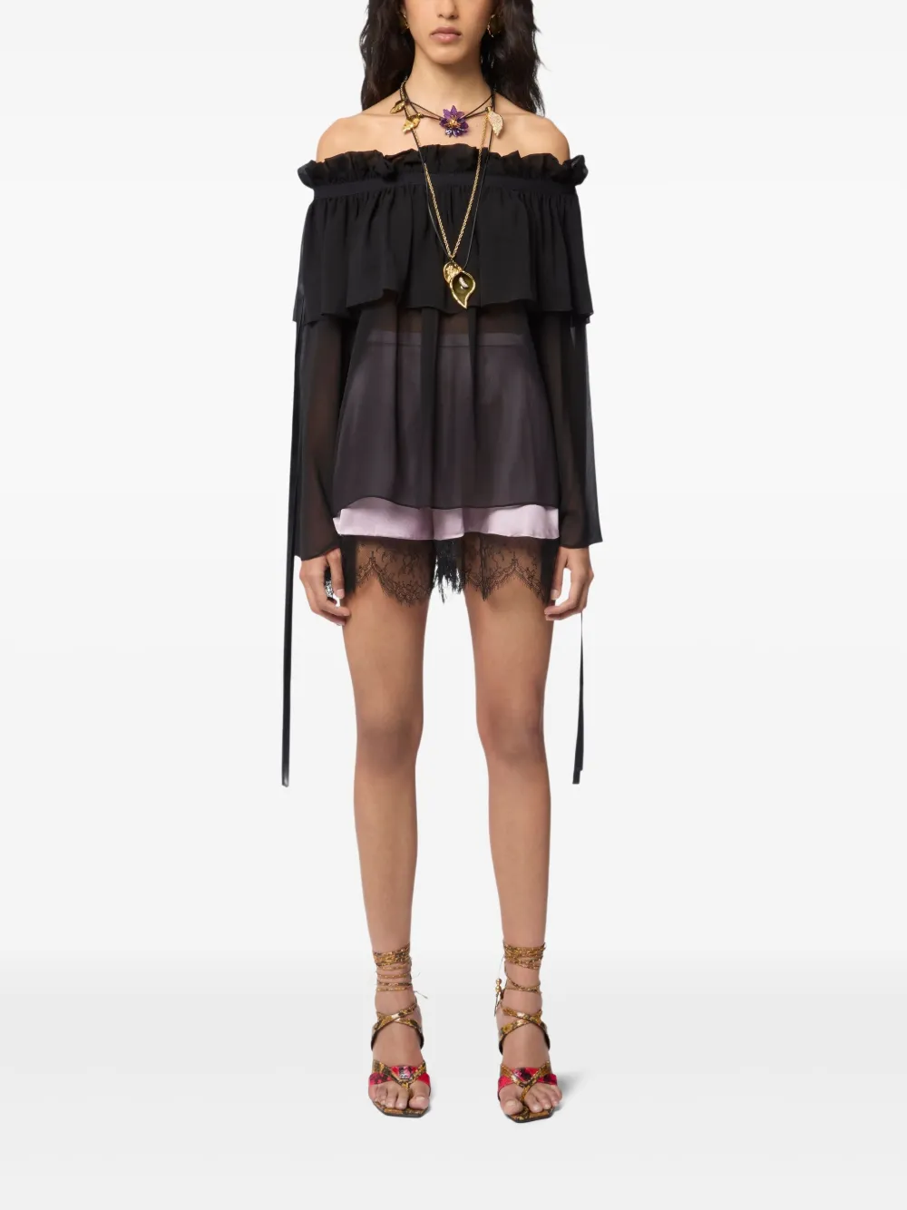 Топ с вырезом лодочкой Nina Ricci, черный
Топ с вырезом лодочкой Nina Ricci, черный