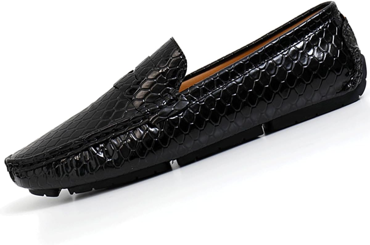 Мужские лоферы Dacnakby из кожи с тиснением под змею, черные, без шнурков, мокасины
Мужские лоферы Dacnakby из кожи с тиснением под змею, черные, без шнурков, мокасины