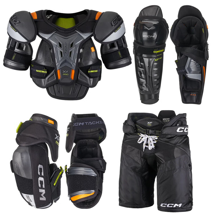 CCM Комплект защиты Tacks XF Pro для хоккея: нагрудник, налокотники и наколенники, 4 предмета, детский размер M
CCM Комплект защиты Tacks XF Pro для хоккея: нагрудник, налокотники и наколенники, 4 предмета, детский размер M