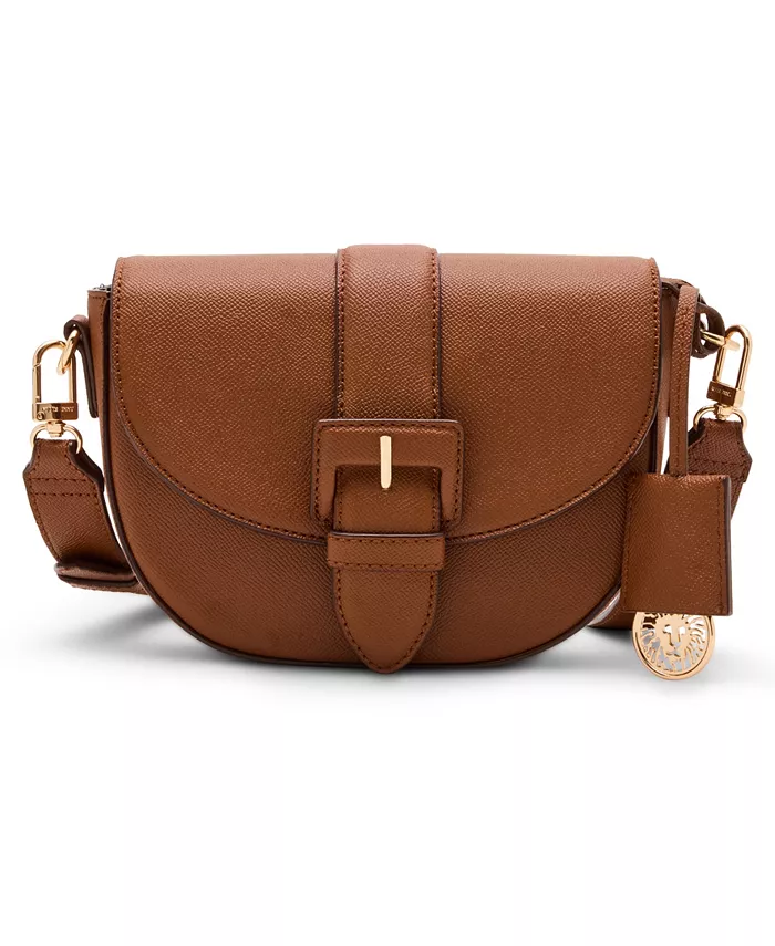 Сумка кросс-боди Saddle Small с декоративной пряжкой Anne Klein, коричневый 
Сумка кросс-боди Saddle Small с декоративной пряжкой Anne Klein, коричневый