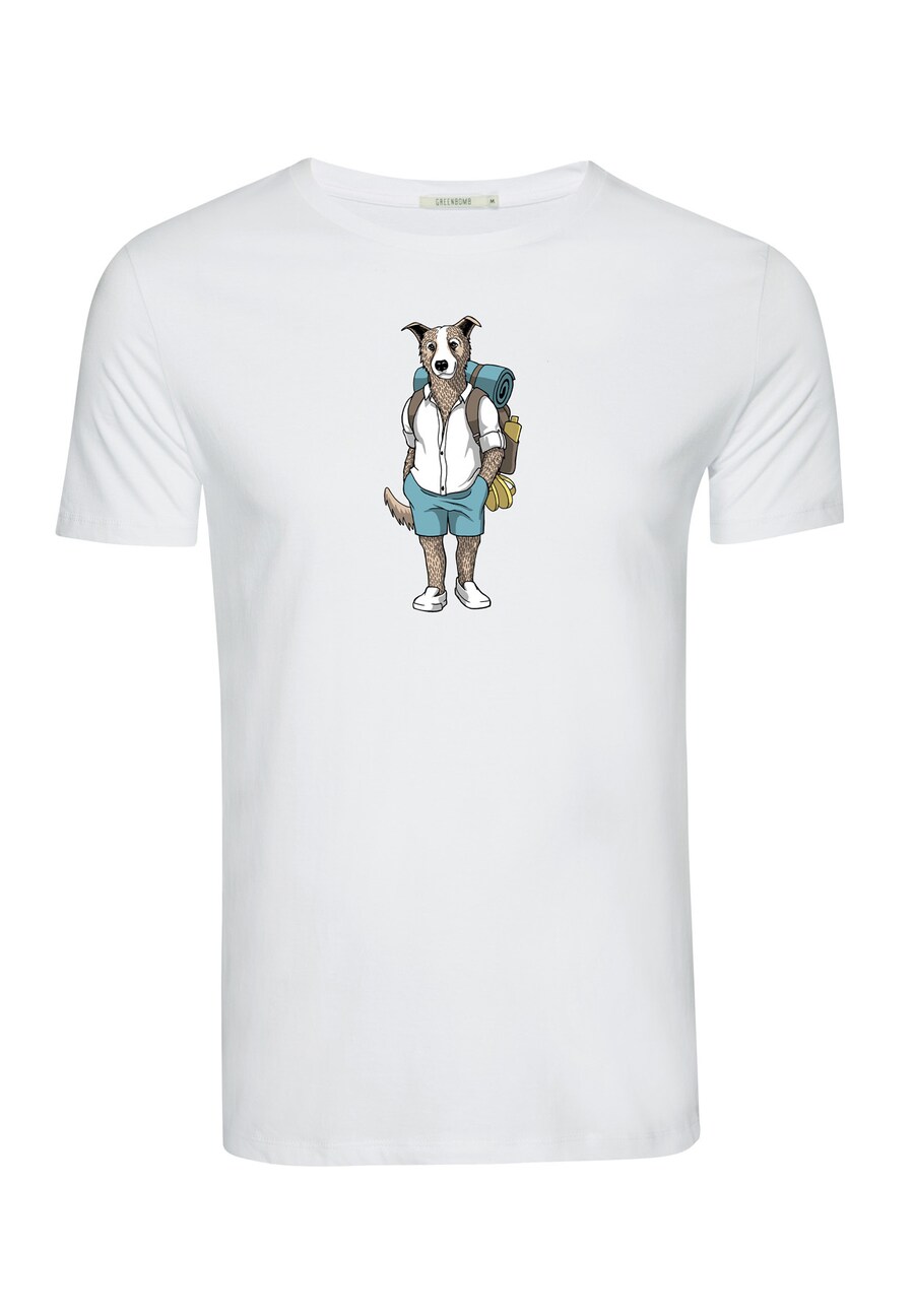 Рубашка GREENBOMB Animal Dog Traveller, белый 
Рубашка GREENBOMB Animal Dog Traveller, белый
