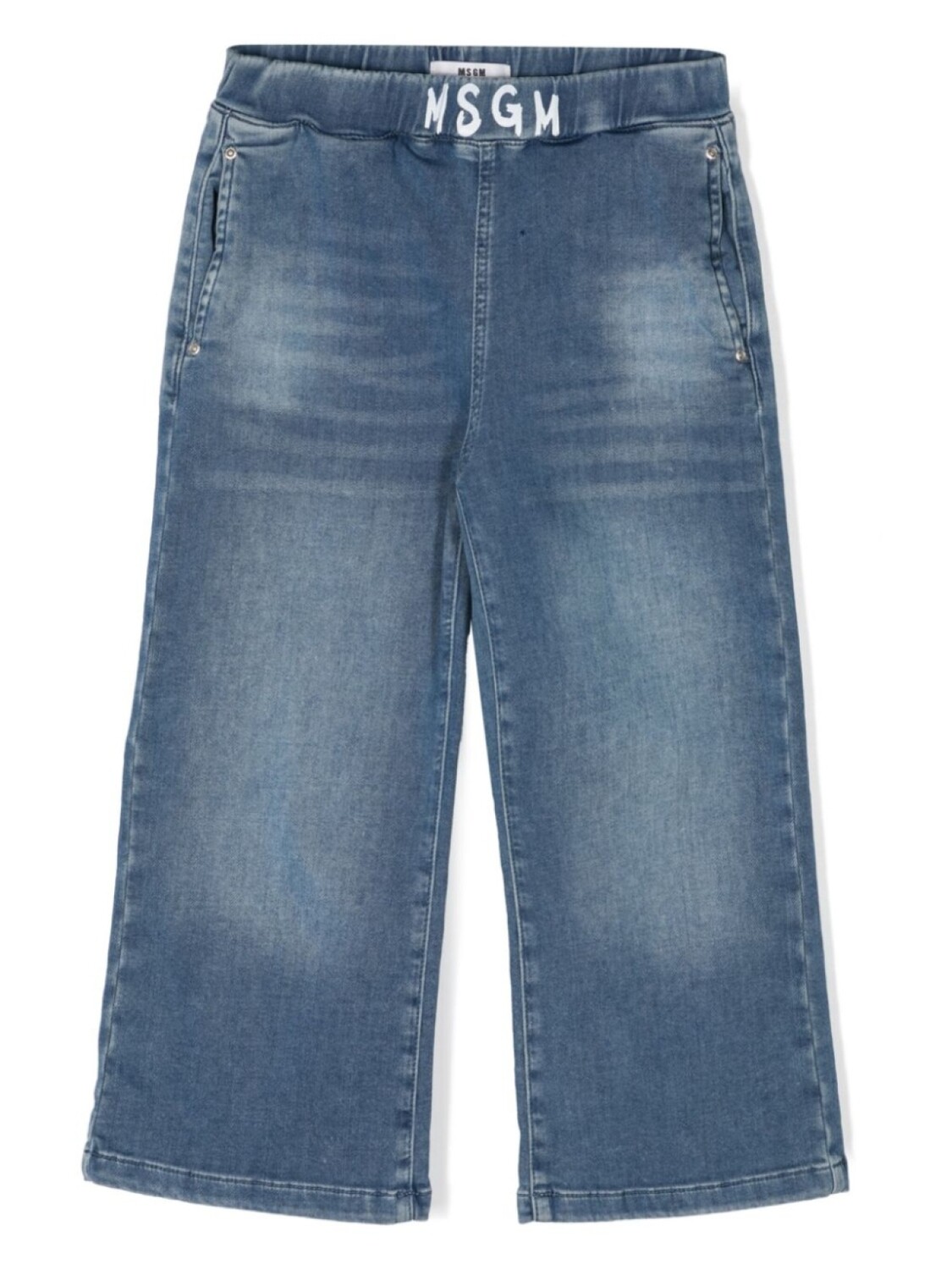MSGM Kids джинсы с логотипом, синий 
MSGM Kids джинсы с логотипом, синий