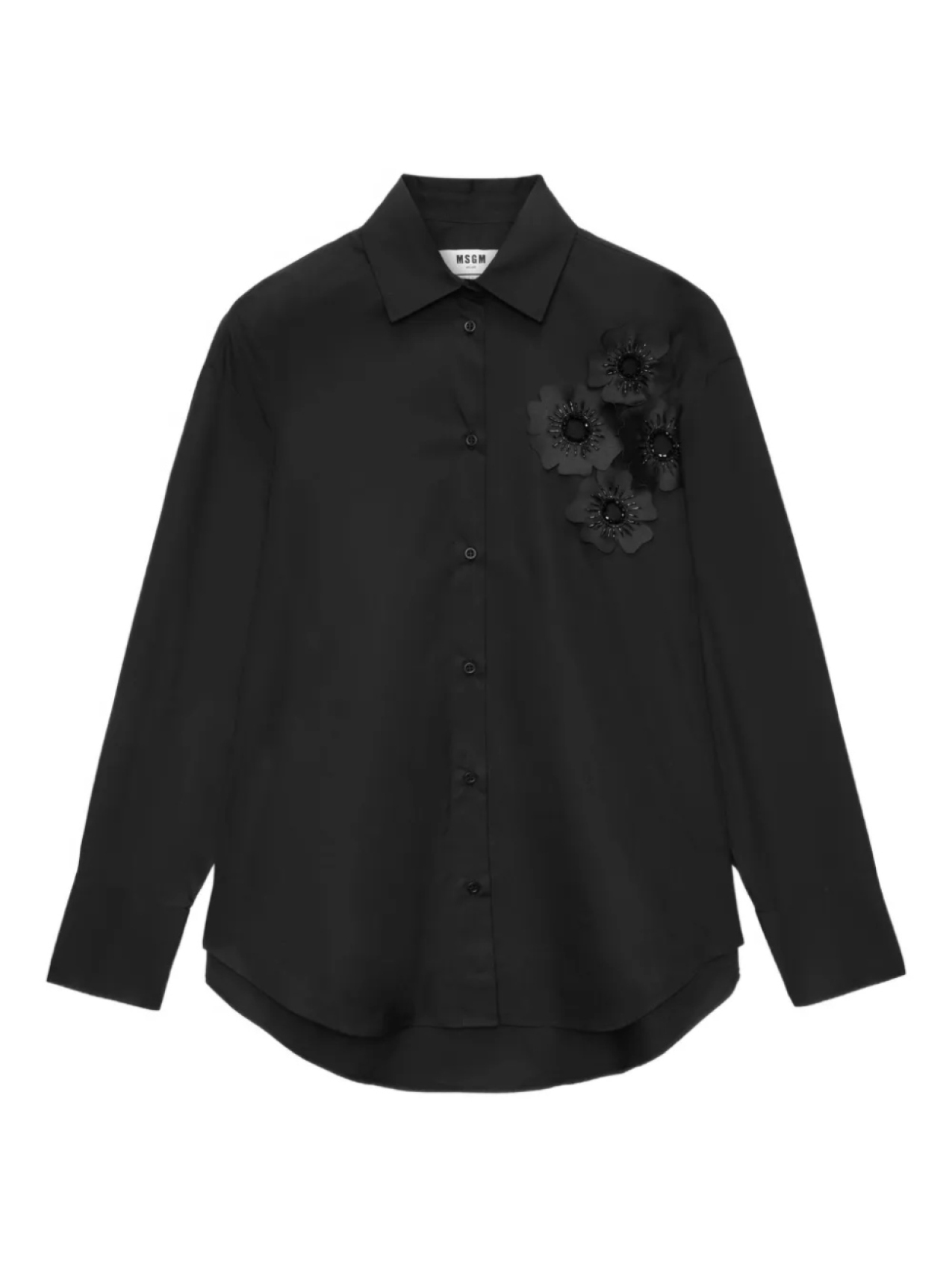 Рубашка MSGM с цветочной аппликацией, черный
Рубашка MSGM с цветочной аппликацией, черный