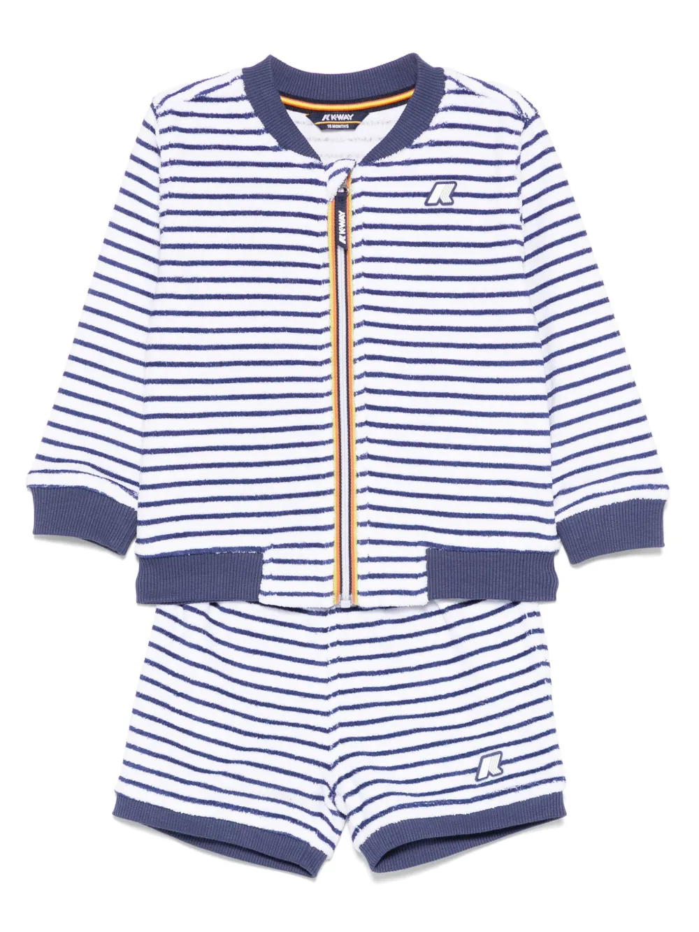 Комплект из топа и шортов в полоску K Way Kids, белый
Комплект из топа и шортов в полоску K Way Kids, белый